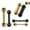 Black, variant on Black & Gold PVD Straight Barbell – 316L Surgical Steel Piercing Jewelry in 12G–00G, 16mm or 19mm Length, Internally Threaded Balls, Single Piece for Tongue or Nipple Piercings
