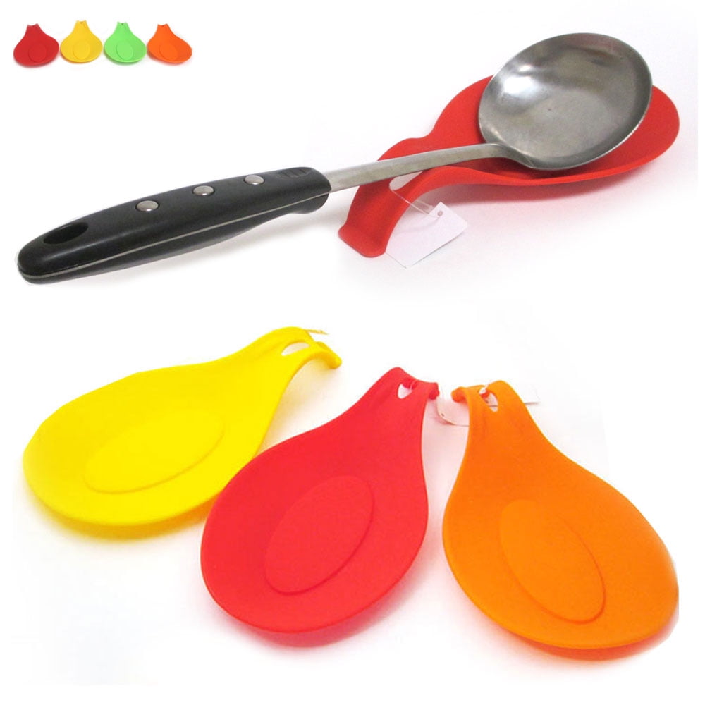 Kitchen Utensil Holder Cooking Tools Spoon Rest Heat Resistant Storage Shelves