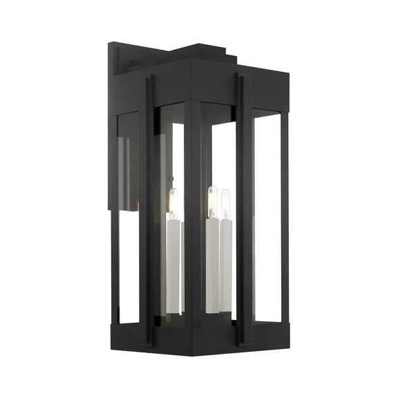 Livex Lighting - Lexington - 4 Light Outdoor Wall Lantern in Art Deco Style -