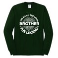 thumbnail image 2 of Wild Bobby, Brother Man Myth Legend Funny Dad, Father's Day, Men Long Sleeve Shirt, Forest Green, Medium, 2 of 4