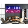 thumbnail image 3 of Glowneon Tattoo Piercing Shop Neon Sign, Tattoo Studio Wall Decor, 3 of 4
