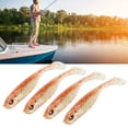 thumbnail image 4 of BIMZUC Soft Bait T Tail Lure AR48 Swimbait 75mm / 2.95 inches 3.2g / 0.11 oz Artificial Tackle for Fisherman Seawater Freshwater Fishing - Orange Color, 4 of 9