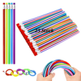 thumbnail image 1 of Paquete de 25 lápices elásticos flexibles con juego de borradores, lápices suaves que se doblan y se deforman constantemente, lápices curvos coloridos para niños para regalos de cumpleaños y fiestas, 1 of 7