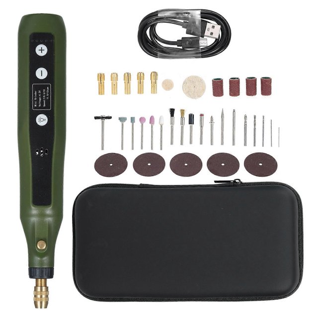 Mini Rotary Tool Kit 5-Speed Multi-Purpose 4.2V Power Rotary Tools Kit with 34 Accessories For Engraving Sanding Grinding Polishing Carving DIY Crafts