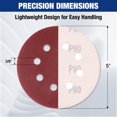 thumbnail image 3 of Sanding Discs Set WORKPRO 170-piece 5-Inch 8-Hole 11 Grades, 3 of 9