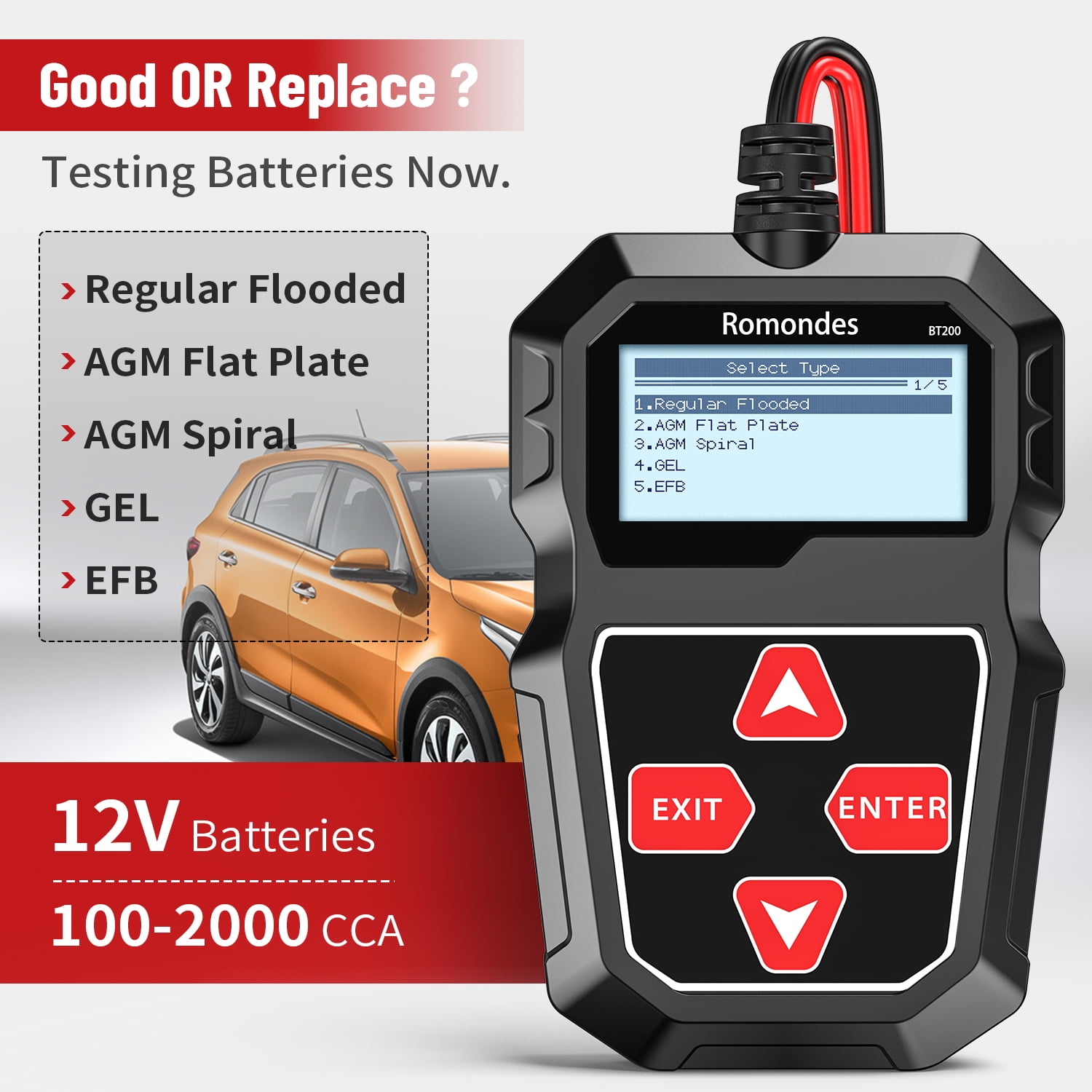 Performance Tool W1657C Deluxe Battery Tester, Battery Testers