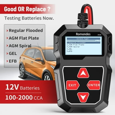 Romondes  BT200 6V/12V Car Battery Tester Digital Car Car Diagnostic Device Battery Tester