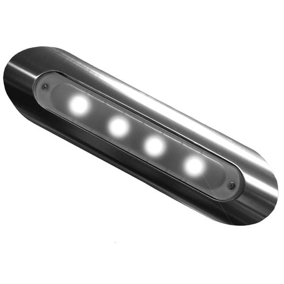 Taco Marine F38-8800BXZ-W-1 4-LED Deck Light - Pipe Mount