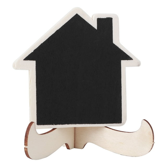 VIFERR Display Blackboard 10Pcs Mini Wooden Display Blackboard Art Craft Desktop Message Board Wedding Decorations