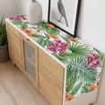 thumbnail image 6 of Watercolor Botanical Table Runner Tropical Monsteral Palm Leaves Flowers Tablerunners 18 x 72 Inch, Table Decorations Tabletop Scarf for Summer Gathering Holiday Farmhouse Kitchen Dining Decor, 6 of 8