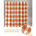 thumbnail image 6 of Rustic Country Shower Curtain Set ，Waterproof Fabric Shower Curtains Orange Watercolor Plaid Fall Thanksgiving Shower Curtains for Bathroom,Bathroom Decor 72"x96", 6 of 7