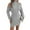 Gray, variant on Women's Sweater Dress Knit Dress Off Shoulder Mock Neck Cable Knit Puff Sleeve Bodycon Winter Dress for Casual Party,Army Green,S