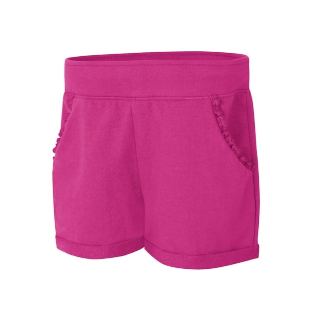 Hanes Short à Volants pour Filles, TG, Amarante