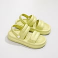 thumbnail image 3 of Ndbuld Womens Slides Sandals Soft Thick Sole Non-Slip Pillow Sandals Sandals Summer Leisure Beach Holiday Sandals Shoes Height Quality New Outdoor Non-slip Comfortable Casual Sneakers Green, 3 of 3