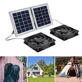 thumbnail image 1 of Exhaust Ventilation Cooling Fan, Solar Powered Attic Ventilator Exhaust Fan for Outdoor Pet House Utility Room, 1 of 7