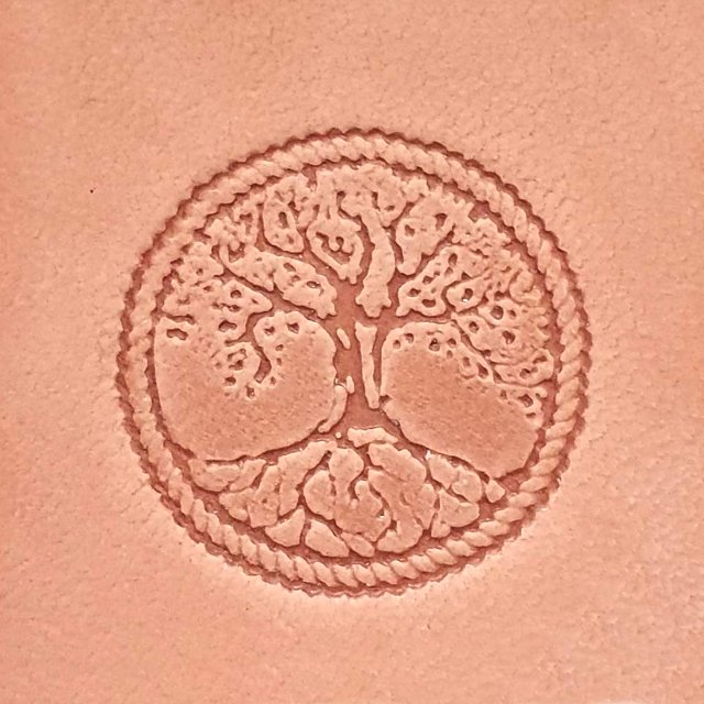 ¿Herramienta artesanal de cuero Tandy? Sello 3D Árbol de la Vida 8686-00