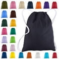 thumbnail image 2 of Wholesale Cotton Canvas Drawstring Bags Backpacks | Medium | BPK18 - Set of 6, White, 2 of 3