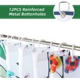 thumbnail image 5 of Flower Shower Curtain Leaves Floral Fabric Bathroom Curtains Botanical Leaves Pattern Set with 12 Hooks Machine Washable 72" X 72", 5 of 6