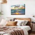 thumbnail image 3 of HFDF Scripture Wall Art Beach Wall Decor I still Remember The Days I Prayed Canvas Prints Pictures Sunset Ocean Paintingspirational Religious Artwork for Living Room Home Decorations 16x12inch Framed, 3 of 6