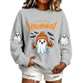 thumbnail image 3 of Sweatshirt for Women Spooky Season Sweatshirt Halloween Crewneck Sweatshirt Graphic Lightweight Pullover Tops Fall Sweatshirt, 3 of 5