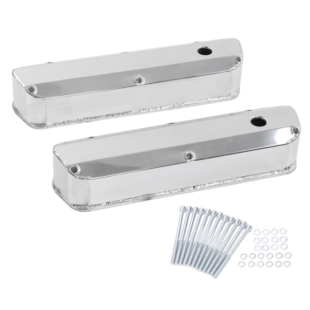 Engine Valve Covers, 2pcs Aluminum Professional Valve Cover Rustproof High Strength For Car Accessories
