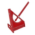 thumbnail image 1 of Regla triangular, transportador cuadrado, para vigas, carpintería ajustable en múltiples ángulos Rojo, 1 of 8