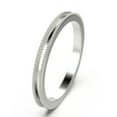 thumbnail image 2 of 2mm Milgrain 18K White Gold Over Silver Wedding Ring, 2 of 4