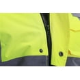 thumbnail image 4 of Men's Class 3 Safety High Visibility Water Resistant Reflective Neon Work Jacket (Tuff-Gard - Neon Yellow, XL), 4 of 5