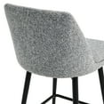 thumbnail image 4 of CHITA 27 inch Counter Height Swivel Bar Stools Low Back Set of 2, Metal Base, Fabric in Gray, 4 of 16