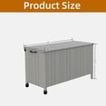 thumbnail image 2 of 150 Gallon Waterproof Large Rattan Deck Box, Outdoor Patio Storage Box for Backyard Furniture Cushions Garden Tools, 2 of 7