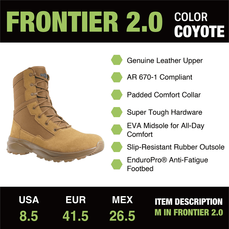Men's Interceptor Frontier 8-Inch Tactical Boot - Walmart.com