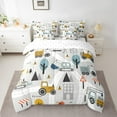 thumbnail image 2 of Castle Fairy Boys Kawaii Tractor 7 Pieces Bedding Comforter Set,Equipment Car Full Bedding Set Lightweight,Construction Vehicles Fitted Sheet Flat Sheet,Lightweight Room Decor, 2 of 8