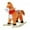 Light Brown, variant on Yipinau Plush Rocking Horse,Wooden Rocker with Moving Mouth and Wagging Tail, Interactive Rocking Toy with Music