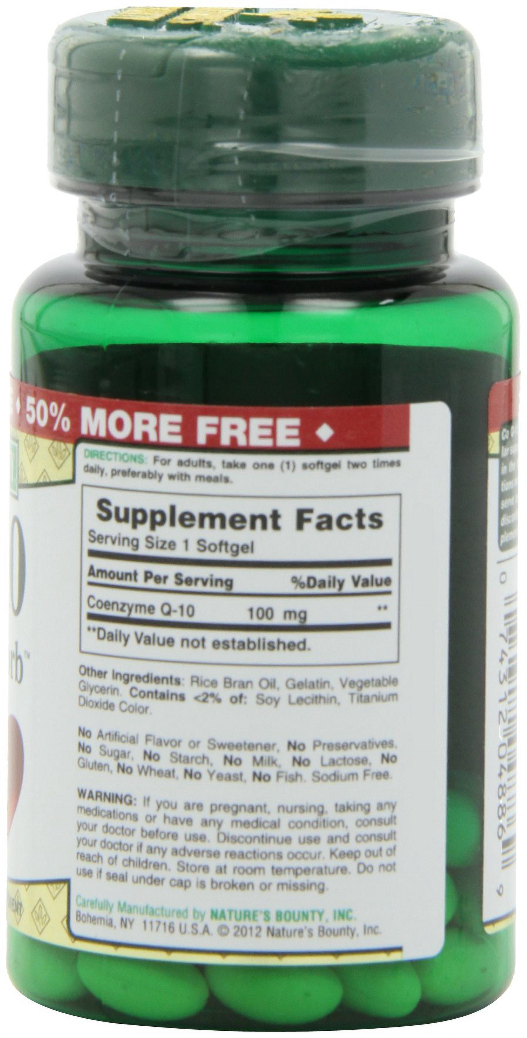 Nature's Bounty CoEnzyme Q10 Supplements, 100 mg Gels, 45 Count