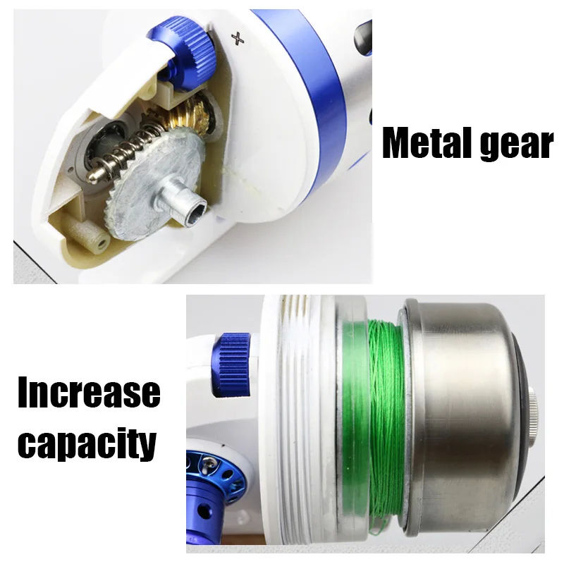 BL35 Fishing Spincast Reel 6+1BB Closed Metal Coil Slingshot Shoot Fish Hunting Outdoor with wristband 5#PE line 55M