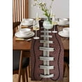 thumbnail image 3 of Table Runner Rugby White Red Table Decoration for Kitchen Dinning Abstract Sport Table Decoration for Indoor Outdoor Party Wedding Decor 13x72inch, 3 of 7