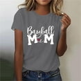 thumbnail image 1 of Meichang T-Shirts de Maman de Baseball pour Femmes, T-Shirts Amusants de Maman de Baseball, T-Shirts Graphiques à Manches Courtes, Hauts à Col Rond, Chemisiers Décontractés, Hauts pour la Fête des Mères, Jour de Match, Gris P, 1 of 4