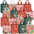 thumbnail image 1 of Paquete de 16 bolsas navideñas AhfuLife, 26 x 21 x 12 cm, reutilizables, 1 of 6