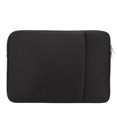 thumbnail image 1 of Funda para portátil de 14 pulgadas, delgada, protectora, a prueba de golpes, bolsa cepillada con bolsillo, color negro, 1 of 8