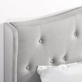thumbnail image 4 of Mellow Amabel Upholstered Platform Bed with Wingback Headboard, Light Grey, Full, 4 of 8