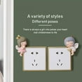 thumbnail image 2 of 3D Angel Cartoon Light Switch Sticker - Solid Resin Wall Paste for Creative Home Wall Decoration Frameless Switch Paste Wall Switch Board Decoration, 2 of 7