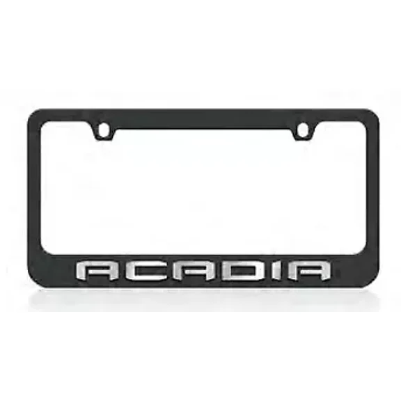 Chrome GMC Acadia Black DC Logo Premium Stainless Steel License Plate Frame