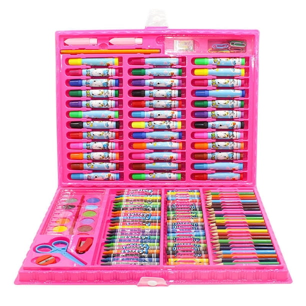 Juego de pintura de tablero de dibujo para niños, lápices de colores, acuarelas, útiles escolares Tmvgtek juguetes de los niños