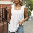 thumbnail image 7 of Up to 65 off!Lolmot Womens Tank Tops Square Neck Eyelet Embroidery Sleeveless Shirts Blouses Casual Loose Fit Summer Flowy Cami Tops, 7 of 7