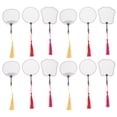 thumbnail image 1 of 12pcs Fan en Forme de Signets Vierges DIY Étudiants Graffiti Signets Cadeau avec des Glands (Style Assorti), 1 of 7