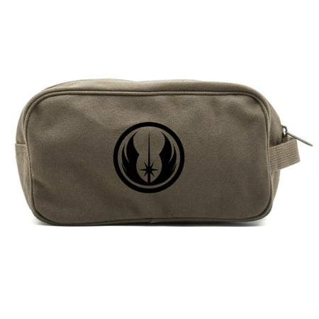 Jedi Order Logo Canvas Dual Two Compartment Travel Toiletry Dopp Kit (Best Mens Toiletry Bag 2019)