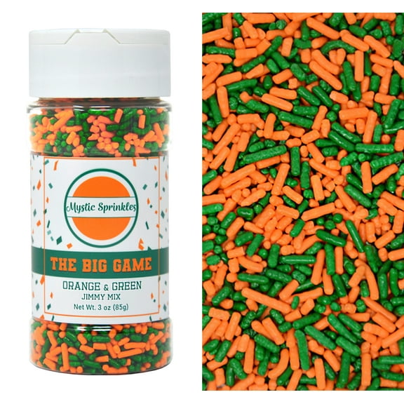 Mystic Sprinkles The Big Game: Orange & Green Jimmy Mix 3 Ounce Bottle