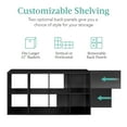 thumbnail image 4 of Best Choice Products 8-Cube Bookshelf, 13.5in Display Storage System, Organizer w/ Removable Back Panels - Black, 4 of 9