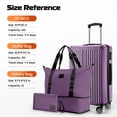 thumbnail image 5 of HOTEEL 3 Piece Carry on Luggage Set with Backpack & Toiletry Bag,PC+ABS Durable Suitcase with Built-in TSA Lock&Spinner Wheels for Business Travel Vacation(Purple), 5 of 9