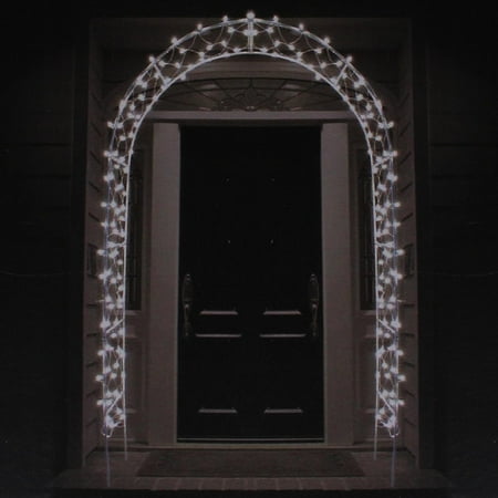 8' Lighted Entryway Front Door Archway Christmas Yard Art Decoration